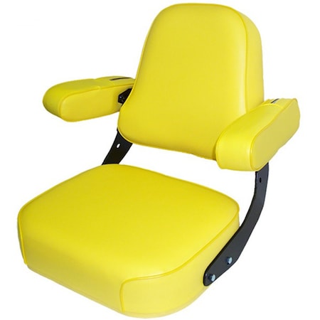 Aftermarket Custom Yellow Seat Assembly Fits John Deere Tractors / Combines CSA2001-6V